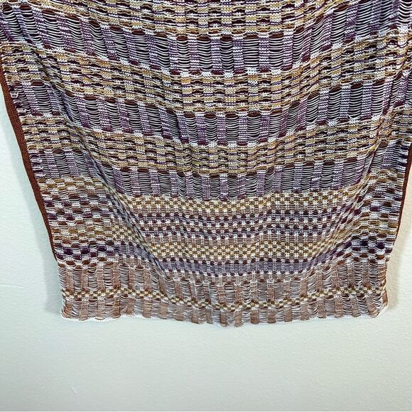 ✨ Base Mark Women’s Brown Purple Knit Tank Top Small Japan - Picture 3 of 11